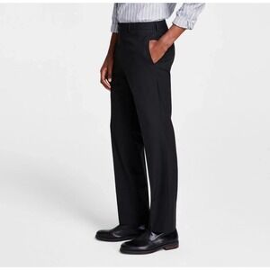 Michael Kors Mens Classic fit Dress Pants 33W 32L Black Solid Stretch